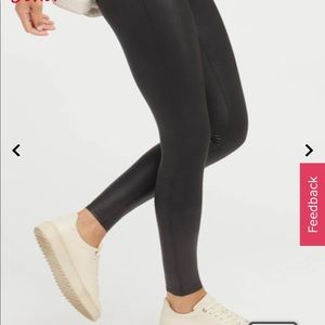 Spanx faux black leggings